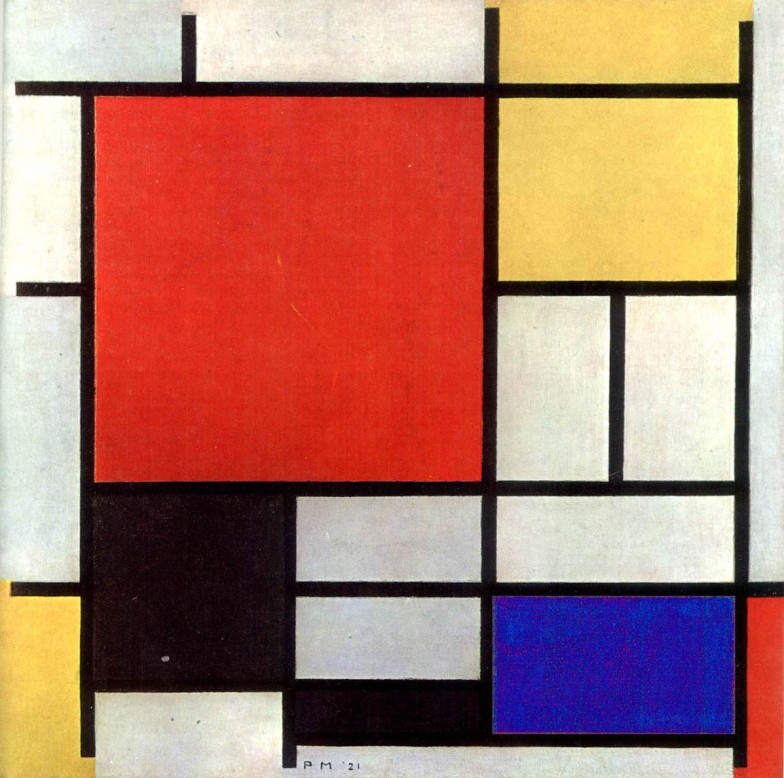 Composición en rojo, amarillo, azul y negro, 1926.